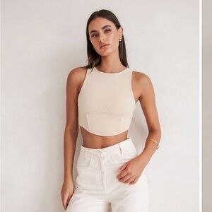 Sabo Skirt Cream Crop Top